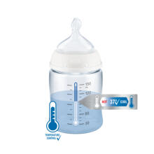 Nuk First Choice  Art.260751 Temperature controlled bottle with latex teat, 150 ml (0-6 months) size M (for formula)