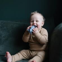 Mushie Silicone Teether Rattle Art.101475 Cambridge Blue Silicone rattle (100% natural)