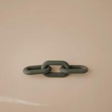 Mushie  Silicone  Teether Links Art.101271 Silicone rattle (100% natural)