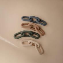 Mushie  Silicone  Teether Links Art.101271 Silicone rattle (100% natural)