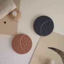 Mushie  Silicone Teether Moon Art.2560316 Silicone rattle (100% natural)