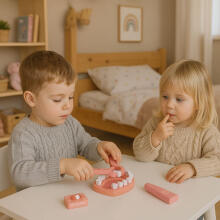 Eco Toys Art.HM328232 Деревянный набор врача с медицинской сумкой для детей 24 предмета