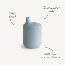 Mushie Silicone Sippy Cup Art. 2480182 Sand Silicone educational mug, 175 ml.