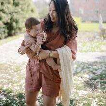 Mushie Muslin Swaddle Art.100226 Black Daisy