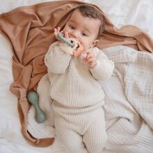 Mushie Ribbed Baby Blanket Blanket Art.101316 Tan
