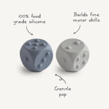 Mushie Dice Press Toy Art.100217 Silicone rattle (100% natural)