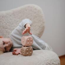 Mushie Dice Press Toy Art.100216 Silicone rattle (100% natural)