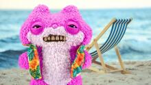 Fuggler Vacay Vibes ZURU poolt Naljakas kole koletis Palus kollektsioonimänguasi - Sketchy Squirrel - pink, laste pehme mänguasi