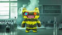 Fuggler Laboratory Misfits ZURU poolt Naljakas kole koletis Palus kollektsioonimänguasi - Indecisive Monster - roheline ja kollane, laste pehme mänguasi