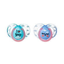 Tommee Tippee lutt silikoon 2tk 6-18kuud Night 433661