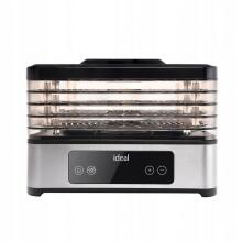 Suur toidu kuivatija seentele, puuviljadele, köögiviljadele IDEAL INOX + Konvektsioon 400W + Taimer
