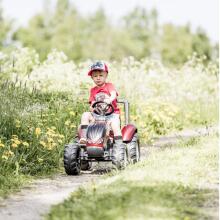 FALK Punane Pedal Traktor Valtra S4 Kaarikuga 3-aastastele ja vanematele
