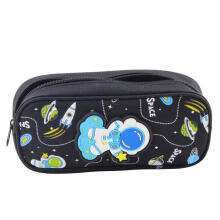 Kooli pliiatsitops kosmonaut kahe taskuga must