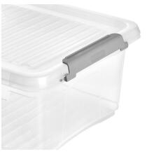 Box with lid clipbox Leonie 28.5x18.5x10.5cm 3.7L transparent