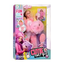 WOOPIE ROYAL Doll Emi in Pink Bear Costume