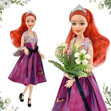 WOOPIE ROYAL Nukk Emi Stiil Mood 32 cm - Stiilne printsess roosas kleidis + aksessuaarid