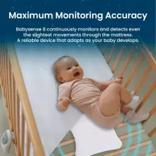 BabySense 8 Monitor Baby Monitor with Real Time No Breathing & Irregularity Art.268720 Hingamismonitor