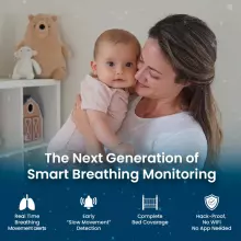 BabySense 8 Monitor Baby Monitor with Real Time No Breathing & Irregularity Art.268720 Hingamismonitor