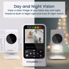 Babysense Compact Video Baby Monitor with 2 Cameras Art.V24R-2 Digitaalne beebimonitor koos ekraaniga