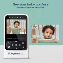 Babysense Compact Video Baby Monitor with 2 Cameras Art.V24R-2 Digitaalne beebimonitor koos ekraaniga