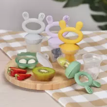 Haakaa Fresh Food Feeder Mini Combo Art.BHK154-SB Steel Blue Silicone strainer for feeding fresh vegetables (Nibbler)