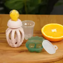 Haakaa Octopus Freeze-N-Feed Mini Combo Art.BHK150-PG Green Silicone strainer for feeding fresh vegetables (Nibbler)