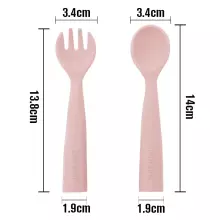 Haakaa Silicone Cutlery Set Art.UTE74-S Suva Grey Soft silicone spoon (2 pcs.)