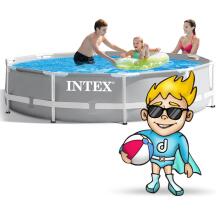 Intex 26702 15-in-1 Frame Pool 305 x 76 cm + Bubble Machine FREE