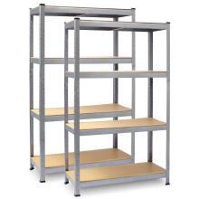 Metallist lao riiulite komplekt 2 tk 180 x 90 x 40 cm Plonos PL-702