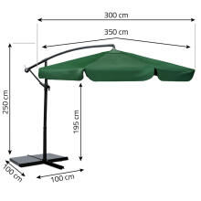 Kokkupandav aiavarju 8 segmenti 350 cm kattega Plonos PL-881