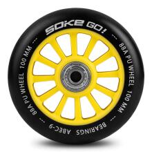 Tõukeratta rattad 100 mm Kollane 2 tk