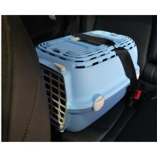 Transport cage Horizon 1 with plastic door 48x32x30cm light green/green