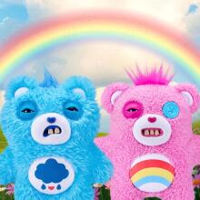Fuggler Care Bears 23 cm plush mänguasi (Cheer Bear) firmalt ZURU - naljakas kole koletislik kaisukaru inimhammastega, kogutav plush mänguasi lastele, teismelistele, täiskasvanutele ja krosso