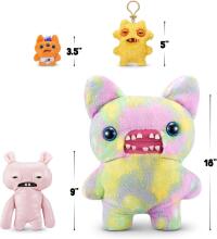 FUGGLER - Ugly Pets 9-tollise seeria 1-plüüs-2 tk pakis (Squidge - karvutu rott ja Reek-O - must kass)