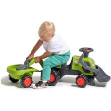 FALK Ride-On Baby Claas Traktor kaevurite ja haagisega