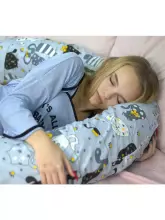 La Bebe™ Snug Maternity Pillow Art. 20608166 Nordic Forest. Pillow for Baby Sleep & Feeding, 20×70 cm