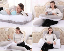La Bebe™ Cushy Maternity Pillow Art. 40579838 Nordic Florals. Multifunctional Pregnancy Pillow (U-Shaped), Polyester Fiber Filling, 155×80 cm