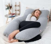 La Bebe™ Cushy Maternity Pillow Art. 20608166 Nordic Forest. Multifunctional Pregnancy Pillow (U-Shaped), Polyester Fiber Filling, 155×80 cm