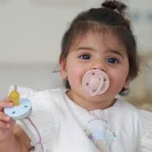 Rebael Round Latex Art.276190 Colour Mix Pacifier (nipple) made of 100% natural rubber 0-6 months (2 pcs.)