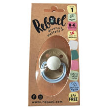 Rebael Round Latex Art.276199 Colour Mix Pacifier (nipple) made of 100% natural rubber 6+ months (2 pcs.)