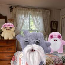 Fuggler Old Fogies 22 cm plush mänguasi (Captain Cardiac) firmalt ZURU - naljakas kole koletislik kaisuloom inimhammastega, hull kollektsiooniobjekt lastele, teismelistele