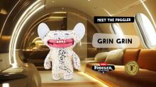 Fuggler Gold Fuggs 22 cm plush mänguasi (Grin Grin - leopardivärvi fliis kuldse fooliumtrükiga) firmalt ZURU - naljakas kole koletislik kaisuloom inimkujuliste hammastega, hull kollektsioonio
