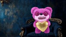 Fuggler Gold Fuggs 22 cm plush mänguasi (Teddy Bear Nightmare - süda) firmalt ZURU - naljakas kole koletislik kaisuloom inimkujuliste hammastega, hull kollektsioonio