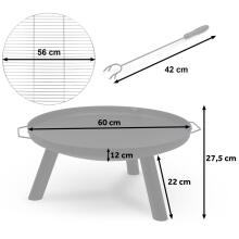Aedakamin grilliga 60 cm Berdsen BD-881