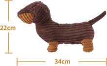 Apricot Lamb - Kaisukaru Henry Taksikoer 34 cm - Pehme Koerakingitus Lastele (pruun)