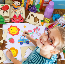 Wooden Drawing Stencil Kit Art.277479
