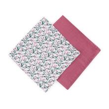 PETITE&MARS 417364 Bambusest Musliinist Kätkete Komplekt 2 tk. Uduroosa Niit 120x120