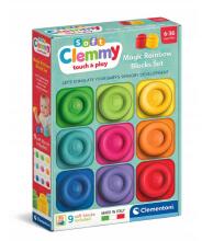Clemmy Magic Rainbow Blocks 9 Pieces Soft Sensory Clementoni 17604