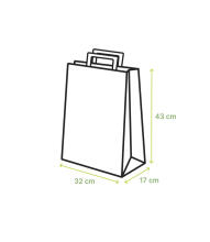 Basic L White Paper Bag Art.P21761 Paberkott 32 x 16 x 44 cm