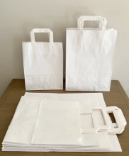 Basic White Paper Bag Art.P50902 Paberkott 32 x 16 x 27 cm